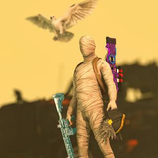 PUBG mummy suit mobile wallpaper