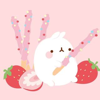 Kawaii computer bunny wallpaper