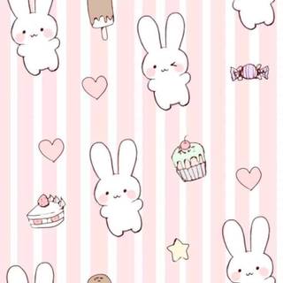 Bunny collage wallpaper