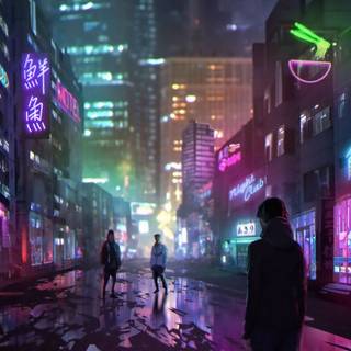 Cyberpunk theme wallpaper