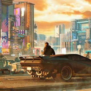 Cyberpunk theme wallpaper