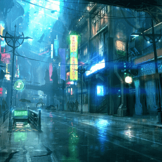 Cyberpunk theme wallpaper