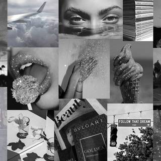 Aesthetic desktop grey wallpaper