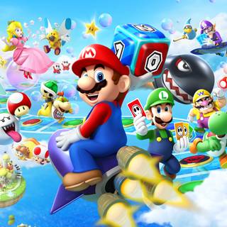 Sonic and Mario computer wallpaper