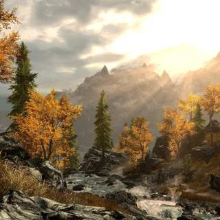 Twilight autumn wallpaper