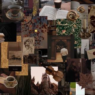 Autumn dark academia wallpaper