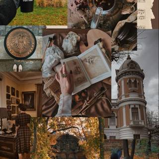 Autumn dark academia wallpaper