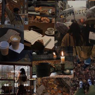 Autumn dark academia wallpaper