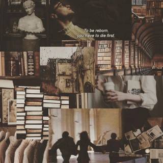 Autumn dark academia wallpaper