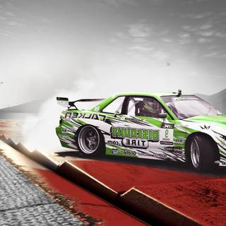 Car drift 4k wallpaper