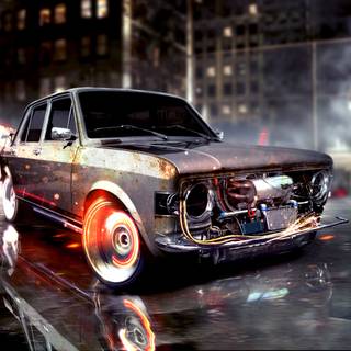 Car drift 4k wallpaper