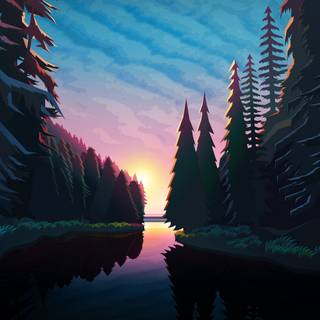 4k cartoon landscape wallpaper