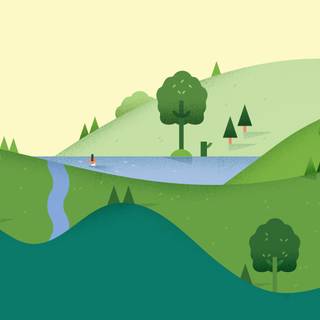 4k cartoon landscape wallpaper