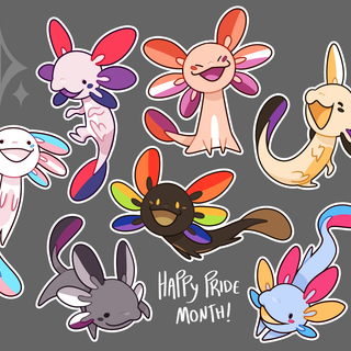 Pride axolotl wallpaper