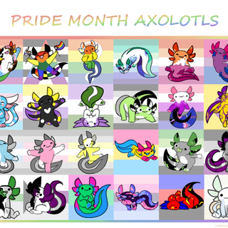 Pride axolotl wallpaper
