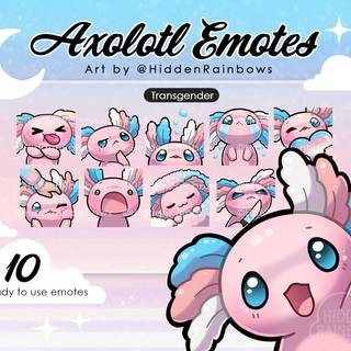 Pride axolotl wallpaper