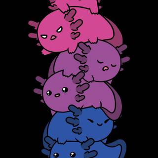 Pride axolotl wallpaper