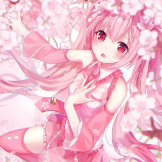 Hatsune Miku pink wallpaper