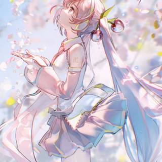 Hatsune Miku pink wallpaper