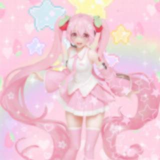 Hatsune Miku pink wallpaper