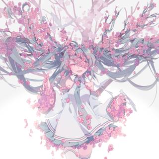 Hatsune Miku pink wallpaper