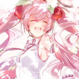 Hatsune Miku pink wallpaper