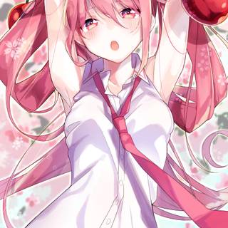 Hatsune Miku pink wallpaper