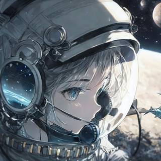 Astronaut anime wallpaper