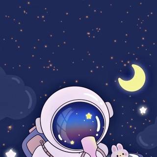 Astronaut anime wallpaper