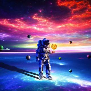 Astronaut anime wallpaper