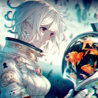 Astronaut anime wallpaper