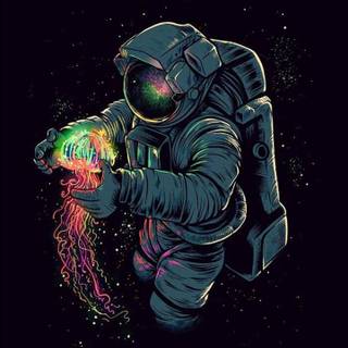 Astronaut anime wallpaper