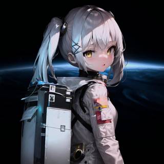 Astronaut anime wallpaper