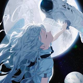 Astronaut anime wallpaper