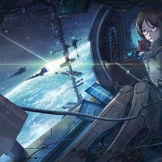 Astronaut anime wallpaper