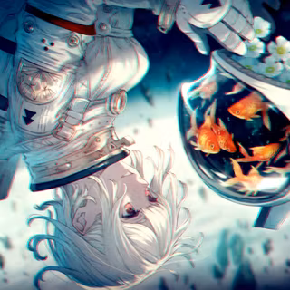 Astronaut anime wallpaper