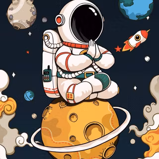 Astronaut anime wallpaper