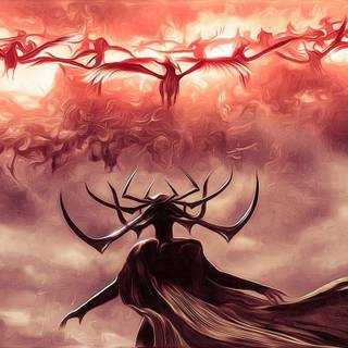 Scarlet Witch and Hela wallpaper