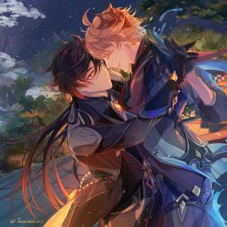 Zhongli x Childe wallpaper