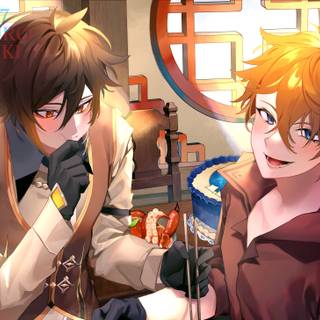 Zhongli x Childe wallpaper