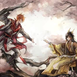 Zhongli x Childe wallpaper