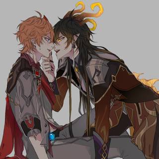 Zhongli x Childe wallpaper