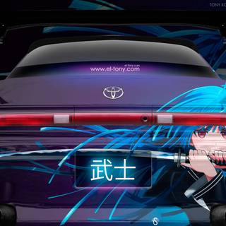 Cars and anime wallpaper
