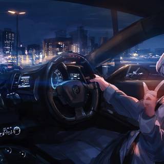 Cars and anime wallpaper