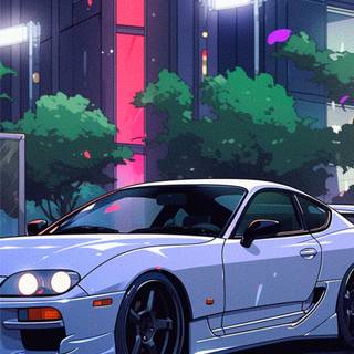 Cars and anime wallpaper