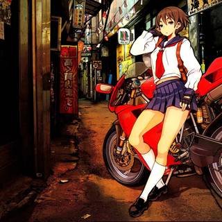 Anime motor wallpaper