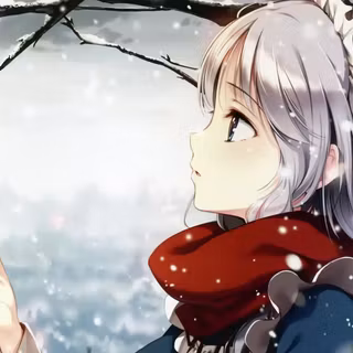 Anime girl snow wallpaper