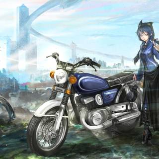 Anime motor wallpaper