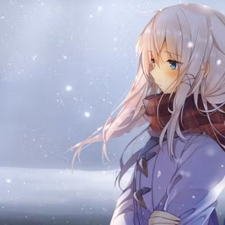 Anime girl snow wallpaper