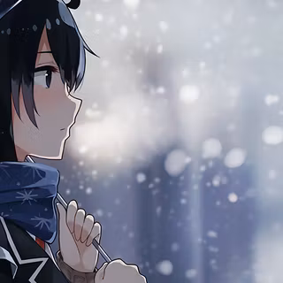 Anime girl snow wallpaper